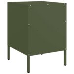 vidaXL Nočné stolíky 2ks olivové 36x39x50,5cm oceľ valcov. za studena – Obrázok 8