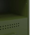 vidaXL Nočné stolíky 2ks olivové 36x39x50,5cm oceľ valcov. za studena – Obrázok 11
