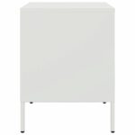 vidaXL Nočný stolík biely 36x39x50,5 cm oceľ valcovaná za studena – Obrázok 7