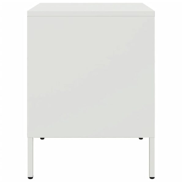 vidaXL Nočný stolík biely 36x39x50,5 cm oceľ valcovaná za studena – Obrázok 7