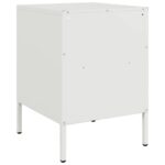 vidaXL Nočný stolík biely 36x39x50,5 cm oceľ valcovaná za studena – Obrázok 8