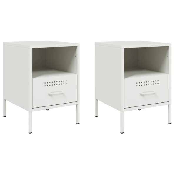 VXL8721102390272_a_en_hd_1.jpg vidaXL Nočné stolíky 2ks biele 36x39x50,5 cm oceľ valcovaná za studena – Obrázok 2