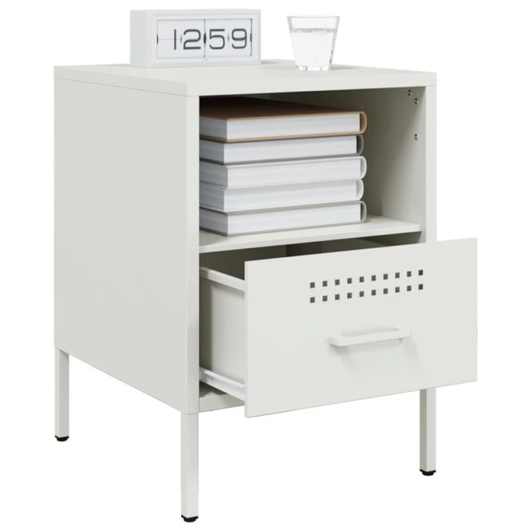 VXL8721102390272_g_en_hd_2.jpg vidaXL Nočné stolíky 2ks biele 36x39x50,5 cm oceľ valcovaná za studena – Obrázok 4