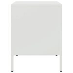 vidaXL Nočné stolíky 2ks biele 36x39x50,5 cm oceľ valcovaná za studena – Obrázok 7