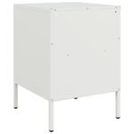 vidaXL Nočné stolíky 2ks biele 36x39x50,5 cm oceľ valcovaná za studena – Obrázok 8