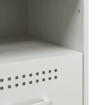 vidaXL Nočné stolíky 2ks biele 36x39x50,5 cm oceľ valcovaná za studena – Obrázok 11
