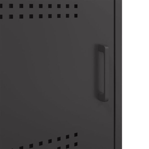 vidaXL Nočný stolík čierny 36x39x68 cm oceľ valcovaná za studena – Obrázok 12