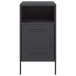 vidaXL Nočný stolík čierny 36x39x68 cm oceľ valcovaná za studena – Obrázok 6