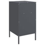 vidaXL Nočný stolík antracitový 36x39x68 cm oceľ – Obrázok 8