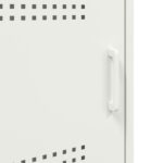 vidaXL Nočný stolík biely 36x39x68 cm oceľ valcovaná za studena – Obrázok 12