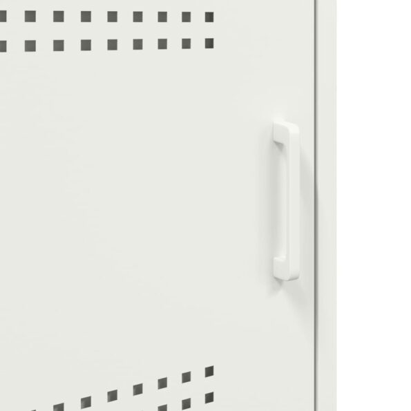 vidaXL Nočný stolík biely 36x39x68 cm oceľ valcovaná za studena – Obrázok 12