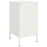 vidaXL Nočný stolík biely 36x39x68 cm oceľ valcovaná za studena – Obrázok 8