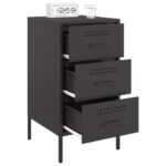 vidaXL Nočné stolíky 2 ks čierne 36x39x68 cm oceľ – Obrázok 4