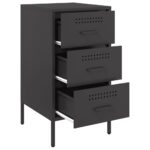 vidaXL Nočné stolíky 2 ks čierne 36x39x68 cm oceľ – Obrázok 9
