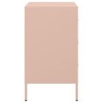 vidaXL Nočný stolík ružový 36x39x68 cm oceľ – Obrázok 7