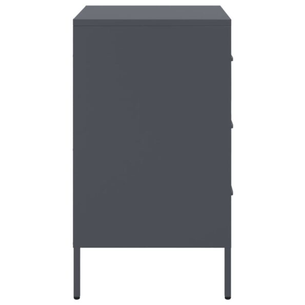 vidaXL Nočný stolík antracitový 36x39x68 cm oceľ valcovaná za studena – Obrázok 7