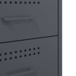 vidaXL Nočný stolík antracitový 36x39x68 cm oceľ valcovaná za studena – Obrázok 11