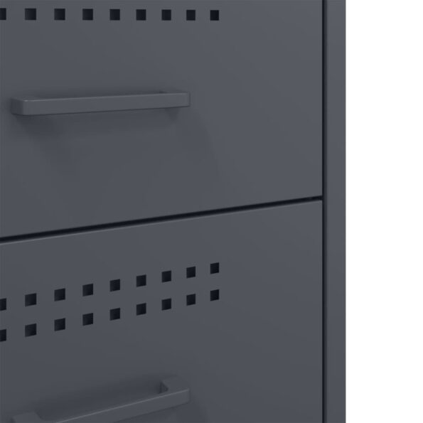 vidaXL Nočný stolík antracitový 36x39x68 cm oceľ valcovaná za studena – Obrázok 11