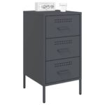 vidaXL Nočné stolíky 2 ks antracit 36x39x68 cm oceľ – Obrázok 3