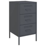 vidaXL Nočné stolíky 2 ks antracit 36x39x68 cm oceľ – Obrázok 5