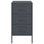 vidaXL Nočné stolíky 2 ks antracit 36x39x68 cm oceľ – Obrázok 6