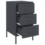 vidaXL Nočné stolíky 2 ks antracit 36x39x68 cm oceľ – Obrázok 9