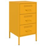 vidaXL Nočné stolíky 2 ks horčicovožlté 36x39x68 cm oceľ – Obrázok 5