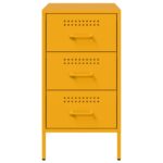 vidaXL Nočné stolíky 2 ks horčicovožlté 36x39x68 cm oceľ – Obrázok 6