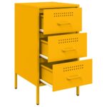 vidaXL Nočné stolíky 2 ks horčicovožlté 36x39x68 cm oceľ – Obrázok 9