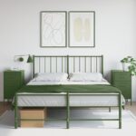 vidaXL Nočné stolíky 2 ks olivové 36x39x68 cm oceľ valcov. za studena