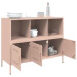 vidaXL Komoda ružová 100,5x39x79 cm oceľ – Obrázok 5