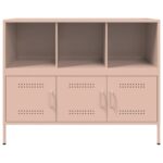 vidaXL Komoda ružová 100,5x39x79 cm oceľ – Obrázok 6