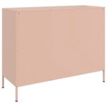 vidaXL Komoda ružová 100,5x39x79 cm oceľ – Obrázok 8