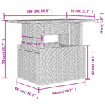 vidaXL 11-dielna záhradná sedacia súprava s vankúšmi polyratanová sivá – Obrázok 12