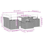 vidaXL 7-dielna záhradná sedacia súprava a vankúše béžová polyratan – Obrázok 10