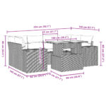 vidaXL 7-dielna záhradná sedacia súprava a vankúše béžová polyratan – Obrázok 10