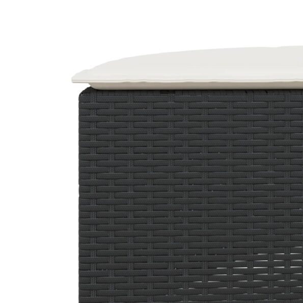 vidaXL 2-dielna záhradná sedacia súprava polkruhová čierna polyratan – Obrázok 8