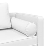 vidaXL Leňoška s vankúšmi, biela, umelá koža – Obrázok 6