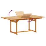 vidaXL 5-dielna záhradná jedálenská súprava masívna akácia a textilén – Obrázok 6