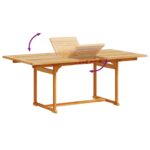 vidaXL 5-dielna záhradná jedálenská súprava masívna akácia a textilén – Obrázok 5