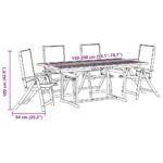 vidaXL 5-dielna záhradná jedálenská súprava masívna akácia a textilén – Obrázok 11