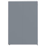 vidaXL Úložisko na 2 košov na kolieskach sivé 138x79x117 cm oceľ – Obrázok 6