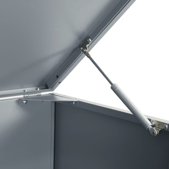 vidaXL Úložisko na 2 košov na kolieskach sivé 138x79x117 cm oceľ – Obrázok 10