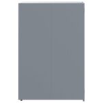 vidaXL Úložisko na 3 košov na kolieskach sivé 207x79x117 cm oceľ – Obrázok 6