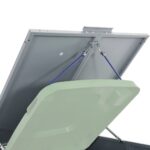 vidaXL Úložisko na 3 košov na kolieskach sivé 207x79x117 cm oceľ – Obrázok 9