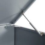 vidaXL Úložisko na 3 košov na kolieskach sivé 207x79x117 cm oceľ – Obrázok 10