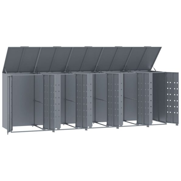 VXL8721102611803_g_en_hd_6.jpg vidaXL Úložisko na 5 košov na kolieskach sivé 345x79x117 cm oceľ – Obrázok 8