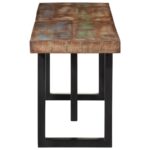 vidaXL Lavička 160 cm recyklovaný masív a oceľ – Obrázok 3