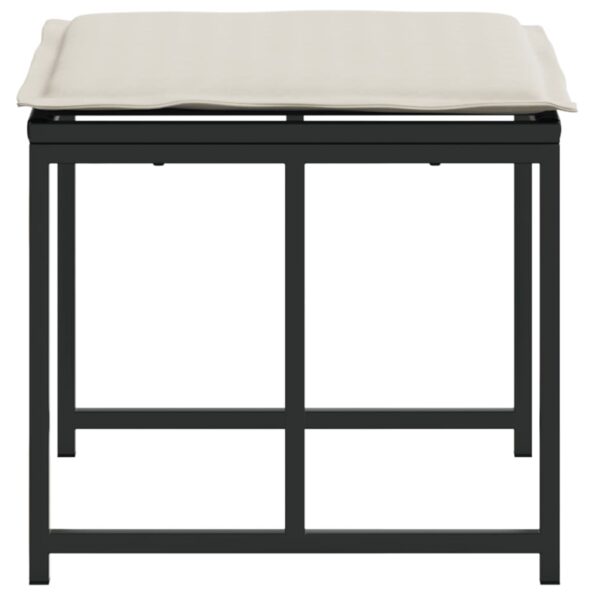 vidaXL Záhradné stoličky s vankúšmi 4 ks čierne polyratan – Obrázok 5