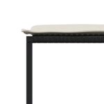 vidaXL Záhradné stoličky s vankúšmi 4 ks čierne polyratan – Obrázok 7